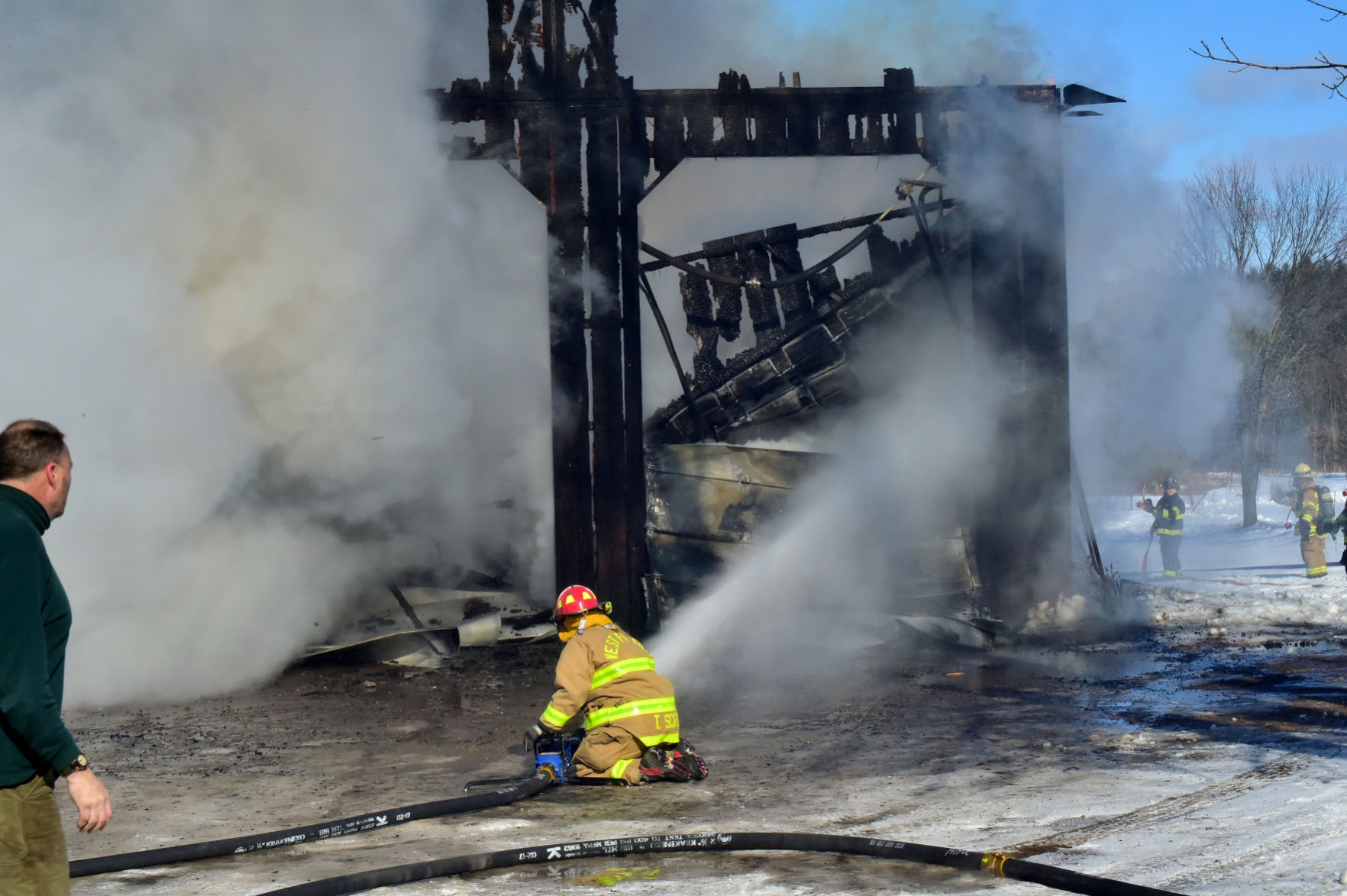 Logging business fire